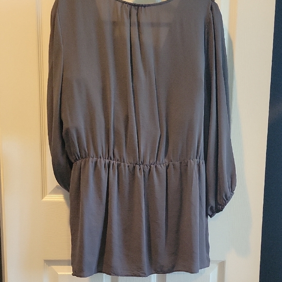 LC Lauren Conrad Charcoal Blouse - Picture 7 of 9